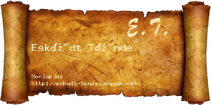 Esküdt Tünde névjegykártya