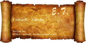 Esküdt Tünde névjegykártya